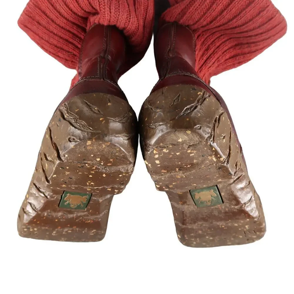 El Naturalista Shoes Womens 40 Boots Leather Knit Pull On Comfort N097 Yggdrasil